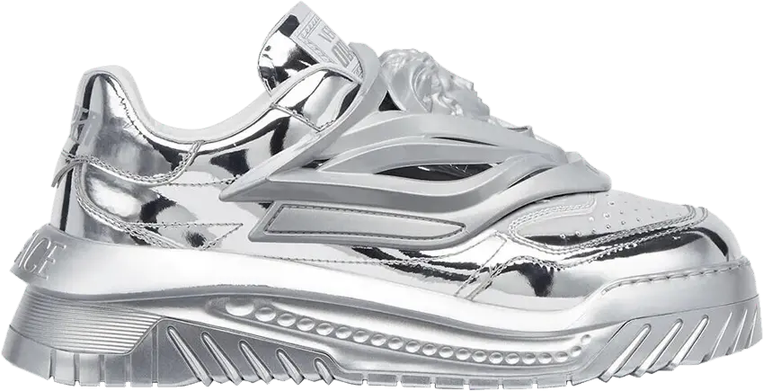 Versace Odissea Caged Rubber Medusa Sneaker &#039;Silver&#039;