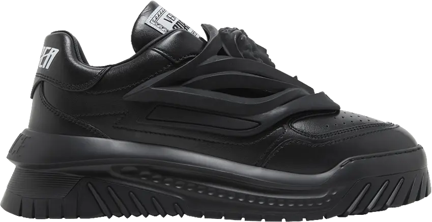 Versace Odissea Caged Rubber Medusa Sneaker &#039;Triple Black&#039;