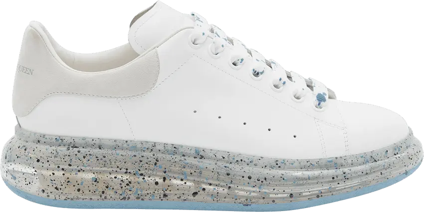  Alexander Mcqueen Alexander McQueen Oversized Sneaker &#039;White Blue Splatter&#039;