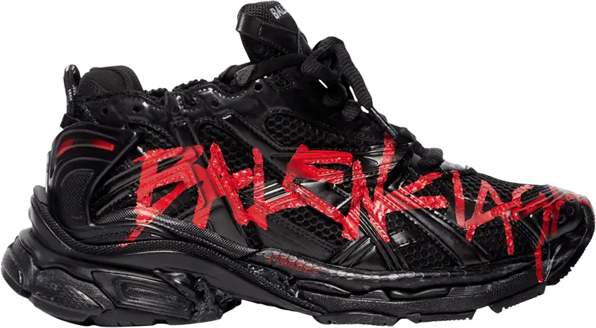 Balenciaga Runner Sneaker &#039;Graffiti - Black Red&#039;