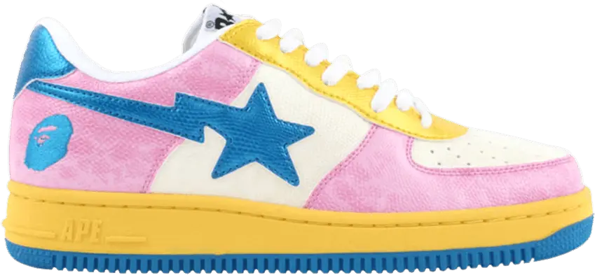  Bapesta FS-001 Low &#039;Washed Pink Blue&#039;