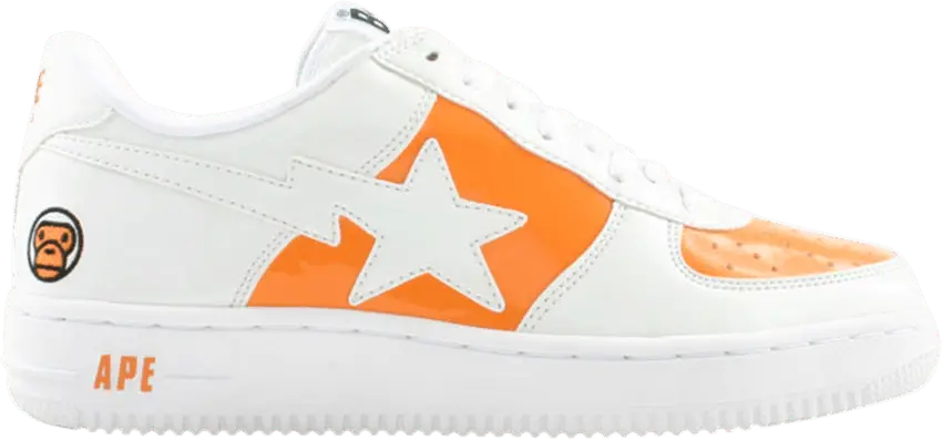  Bapesta FS-001 Low &#039;White Orange&#039;