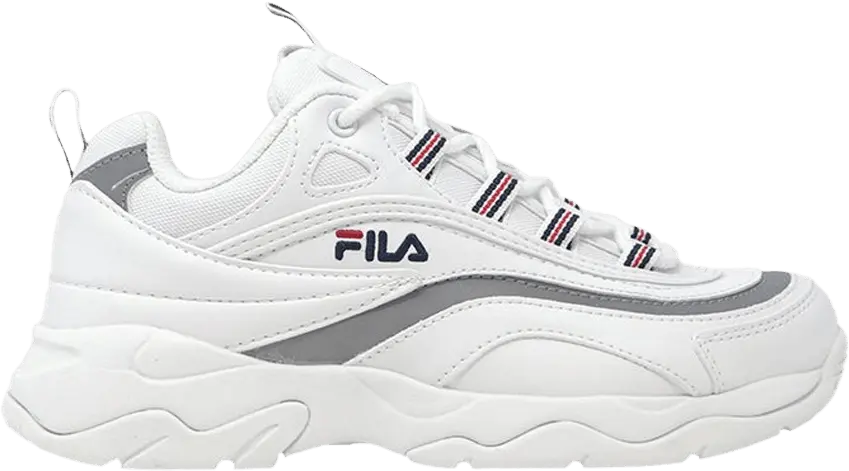  Fila Ray Big Kid &#039;White Metallic Silver&#039;