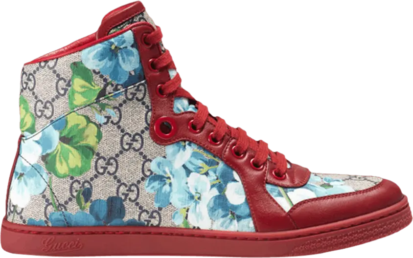 Gucci GG Supreme High &#039;Blooms - Blue Red&#039;