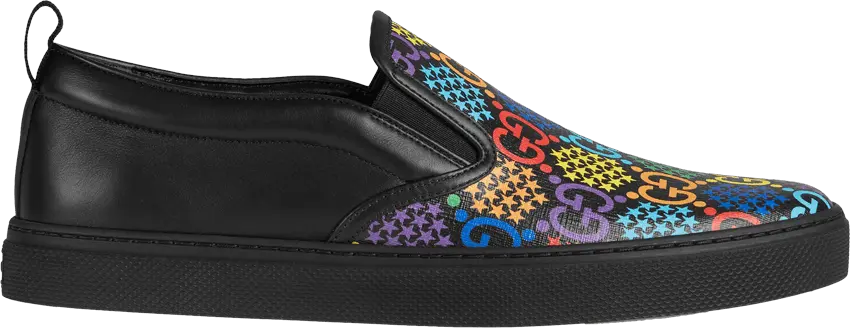  Gucci GG Supreme Slip-On &#039;Psychedelic - Black&#039;