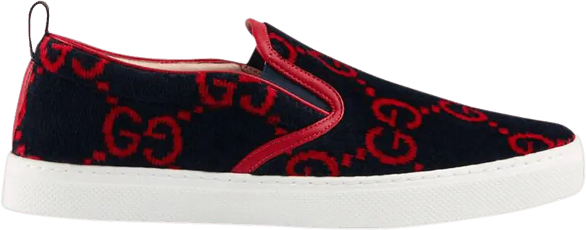 Gucci GG Terry Cloth Slip-On &#039;Blue Red&#039;