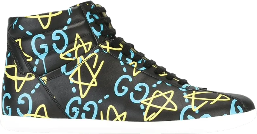  Gucci Ghost High &#039;Star Print Black&#039;