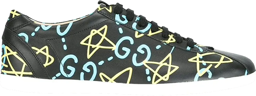  Gucci Ghost Leather Low &#039;Star Print Black&#039;