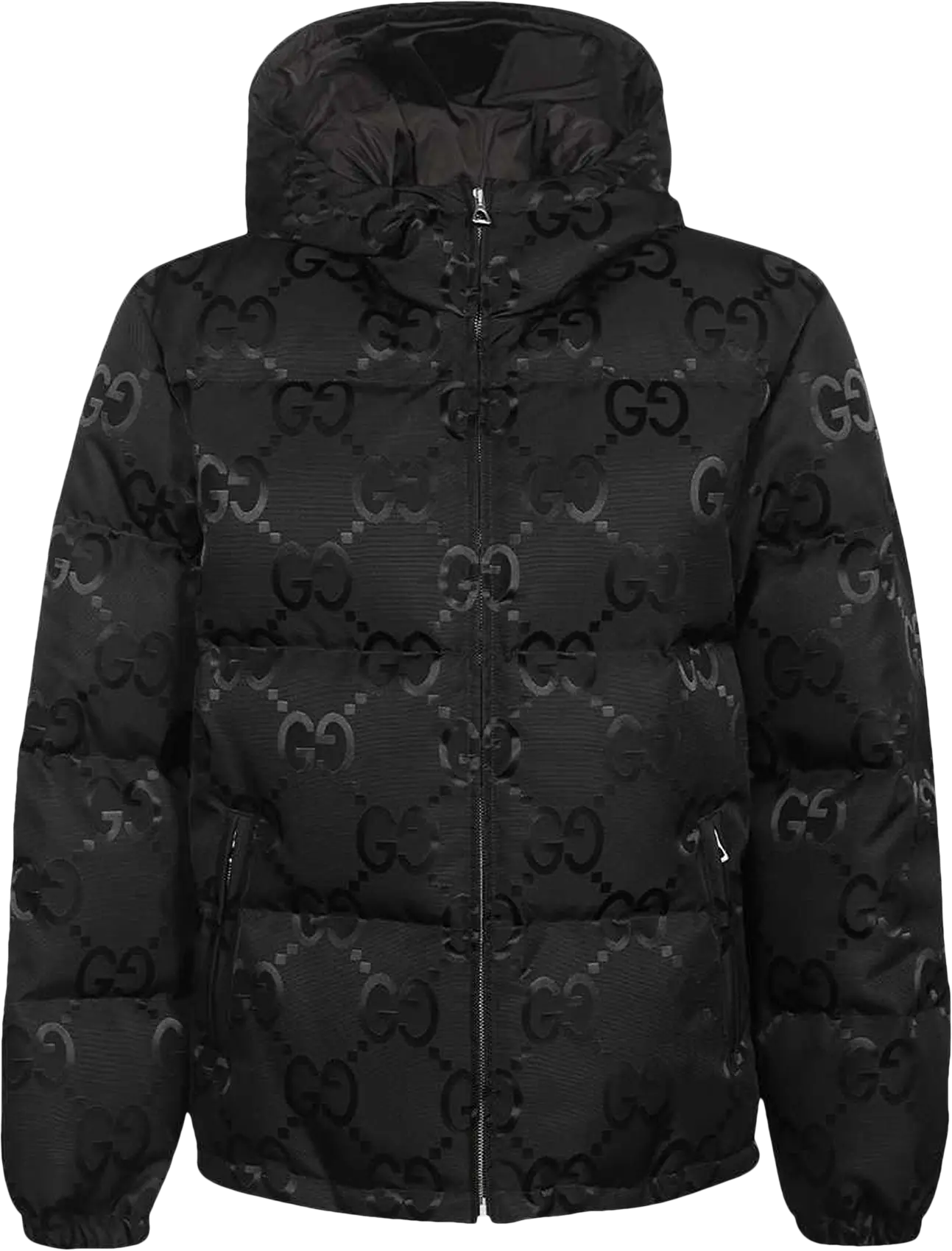  Gucci Jumbo GG Canvas Down Jacket &#039;Black&#039;