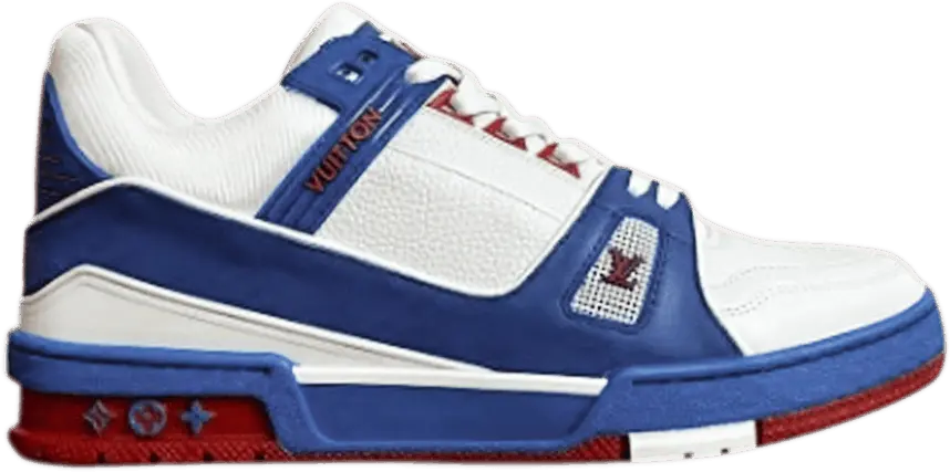  Louis Vuitton Trainer Sneaker &#039;White Blue Red&#039;