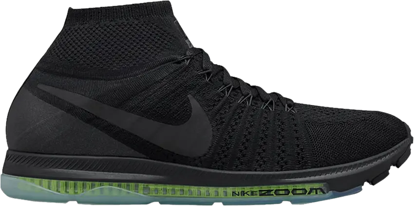  Nike Wmns Zoom All Out Flyknit &#039;Black Volt&#039;