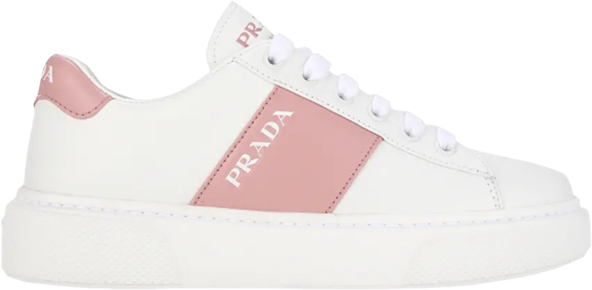  Prada Wmns Logo Sneakers &#039;White Pink&#039;