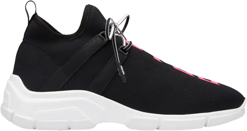  Prada Wmns XY Knit Sneaker &#039;Black Fluorescent Pink&#039;