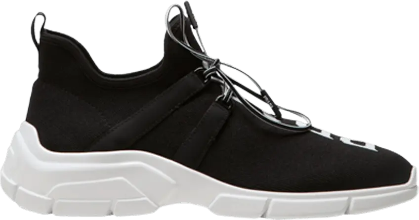  Prada Wmns XY Knit Sneaker &#039;Black White&#039;
