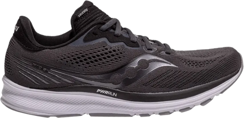  Saucony Ride 14 2E Wide &#039;Charcoal&#039;