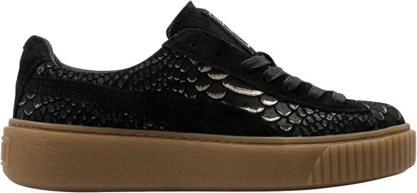  Puma Wmns Basket Platform Exotic Skin