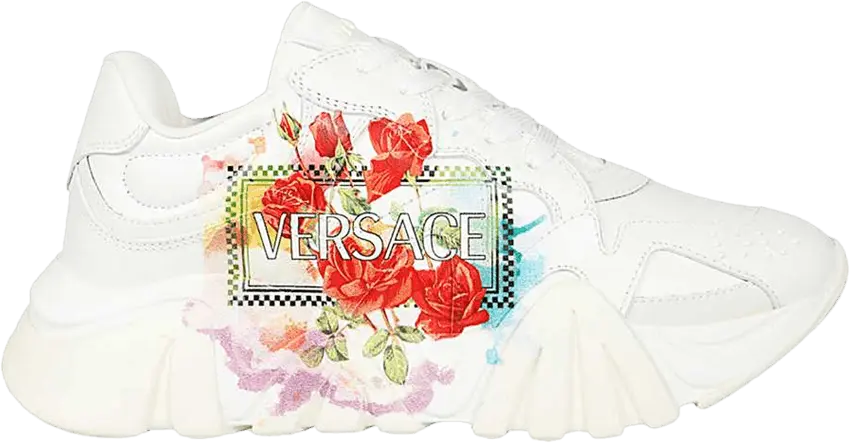  Versace Squalo White Floral Embellished (Women&#039;s)