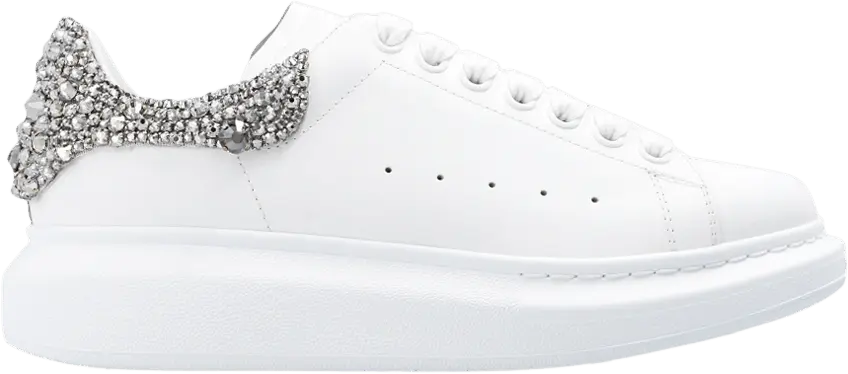  Alexander Mcqueen Alexander McQueen Oversized Sneaker &#039;White Silver Crystal&#039;