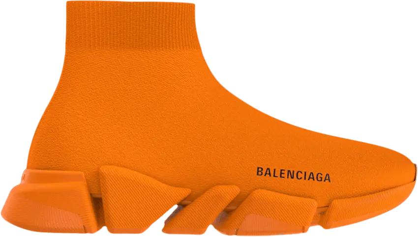  Balenciaga Speed 2 Trainer Knit &#039;Neon Orange&#039;