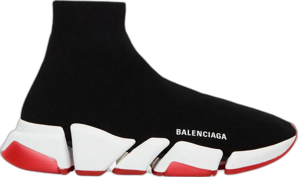  Balenciaga Speed 2.0 Bicolor Transparent Red Sole (Women&#039;s)