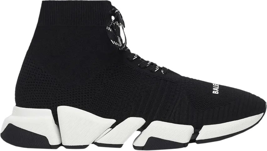  Balenciaga Speed 2.0 Lace-Up Sneaker &#039;Black White&#039;