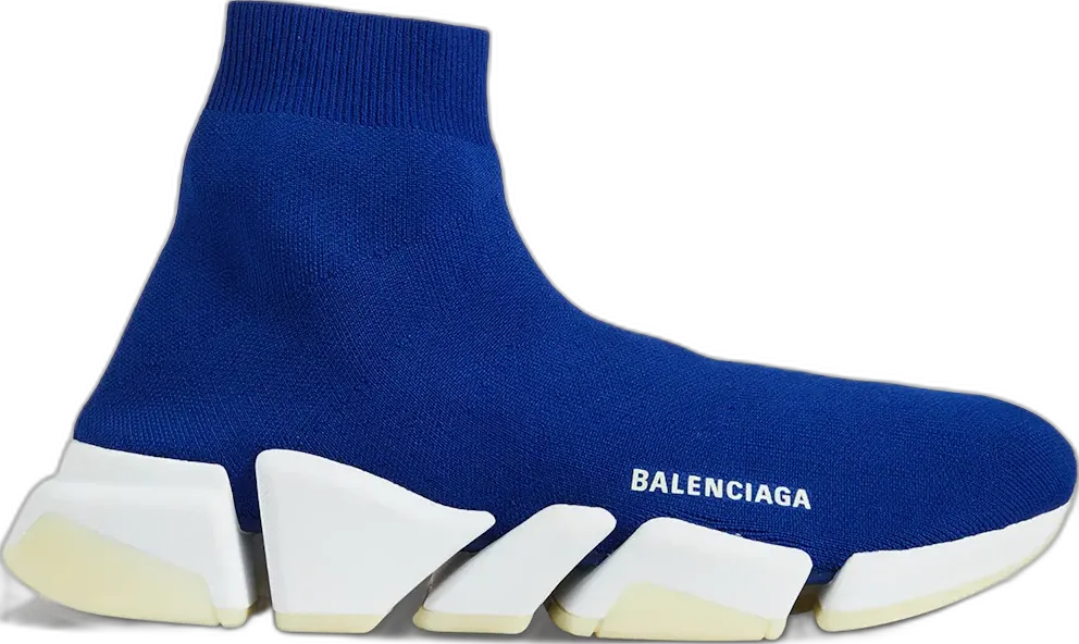  Balenciaga Speed 2.0 Recycled Knit Blue Glow