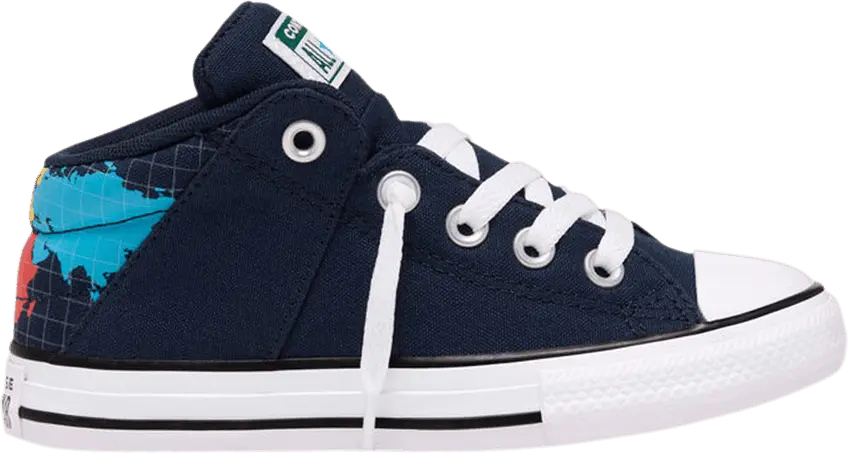  Converse Chuck Taylor All Star Axel Mid Slip-On GS &#039;Geography Class - Obsidian&#039;