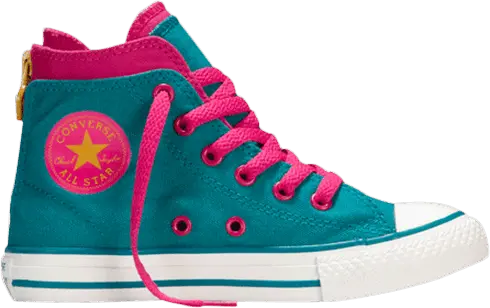  Converse Chuck Taylor All Star Back Zip Hi GS &#039;Lagoon&#039;