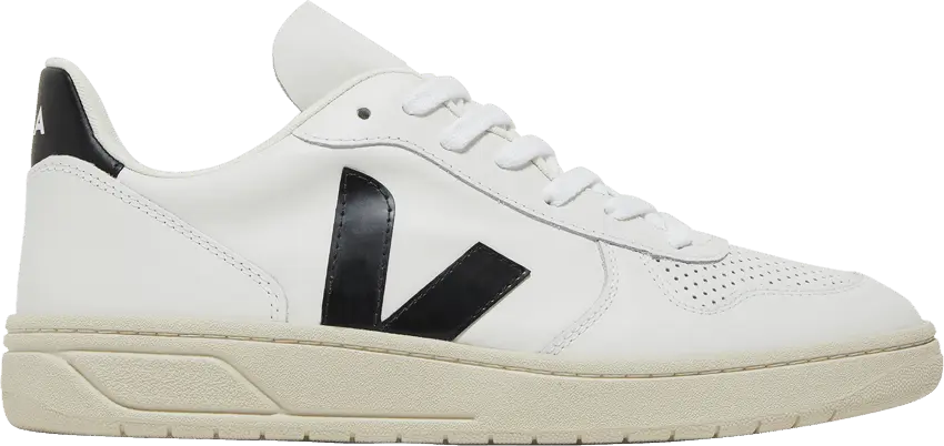  Veja V-10 Leather White Black