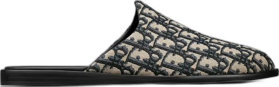 Dior Indior Mule Beige Black Dior Oblique Jacquard