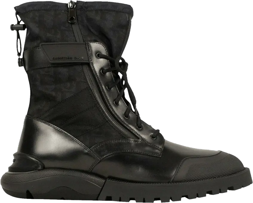 Dior Oblique Combat Boot &#039;Black&#039;