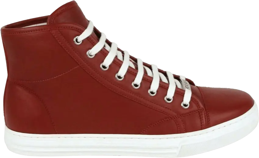  Gucci Leather High Red White