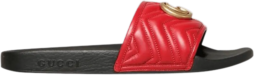  Gucci Matelasse Slide &#039;GG - Red&#039;