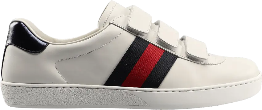  Gucci New Ace Grip-Strap Low &#039;White&#039;