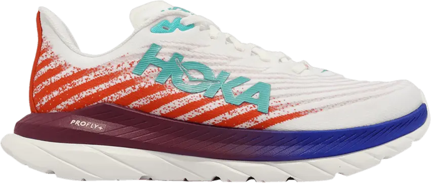  Hoka One One Wmns Mach 5 Wide &#039;White Fire Red&#039;