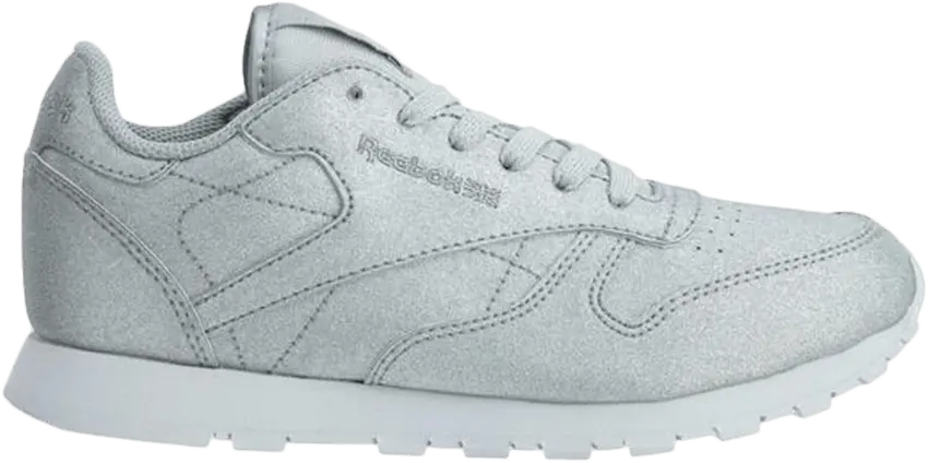  Reebok Classic Leather Synthetic Big Kids &#039;Snow Grey&#039;