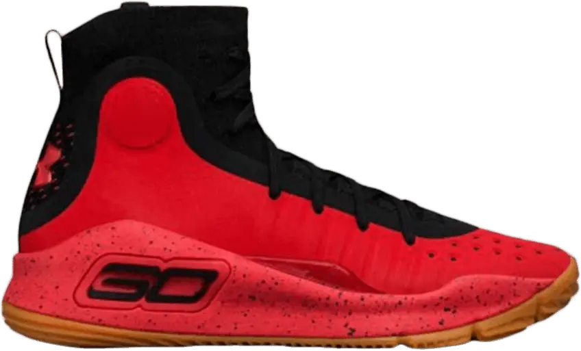 Under Armour Curry 4 GS &#039;Red Black Gum&#039;