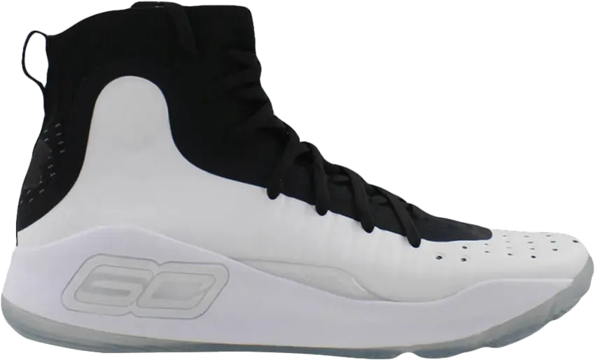  Under Armour Curry 4 Mid GS &#039;Black White&#039;