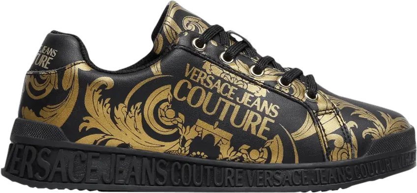  Versace Wmns Jeans Couture &#039;Baroque Print - Black Gold&#039;