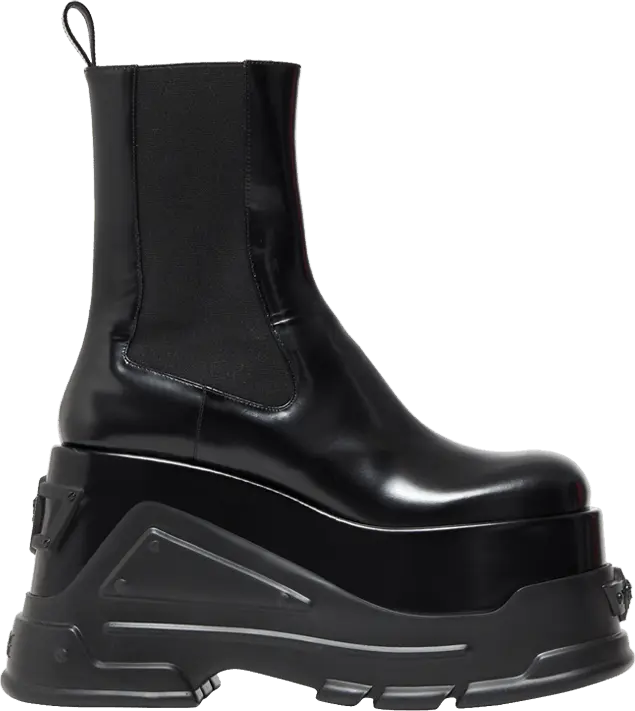 Versace Wmns Leather Platform Boot &#039;Black&#039;