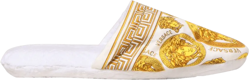  Versace Wmns Medusa Amplified Slipper &#039;White Gold&#039;