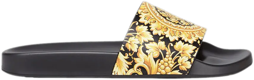  Versace Wmns Medusa Stud Leather Slide &#039;Barocco Print&#039;