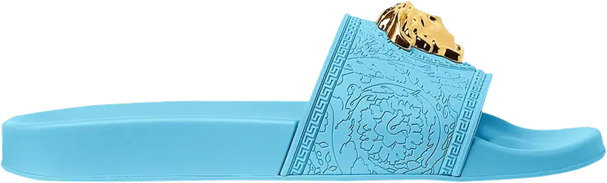  Versace Wmns Palazzo Pool Slides &#039;Light Blue&#039;