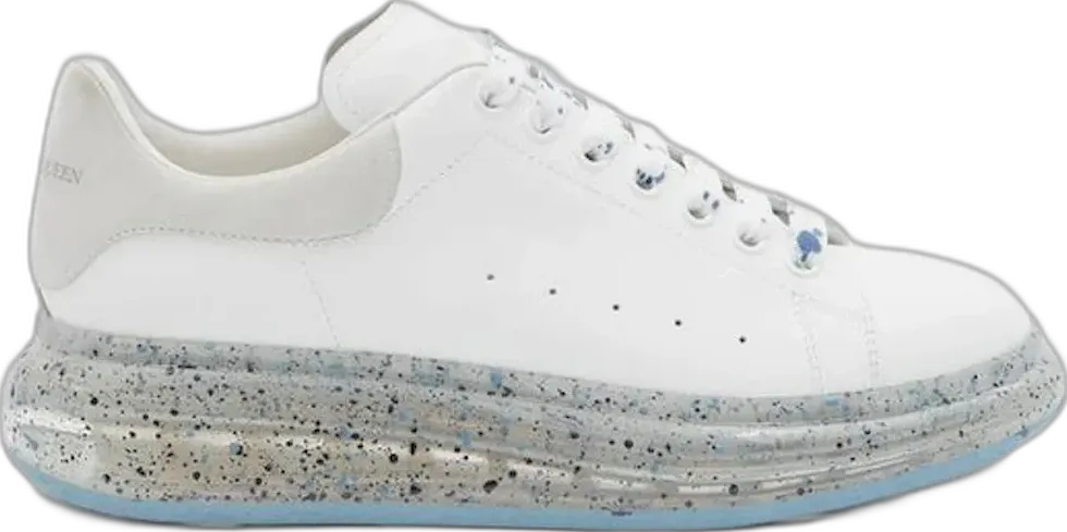  Alexander Mcqueen Alexander McQueen Oversized White Splatter Blue