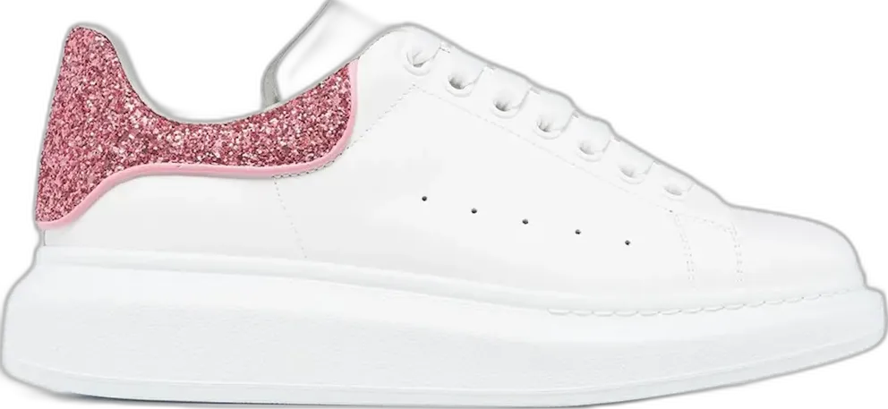  Alexander Mcqueen Alexander McQueen Oversized White White Pink Glitter (Women&#039;s)