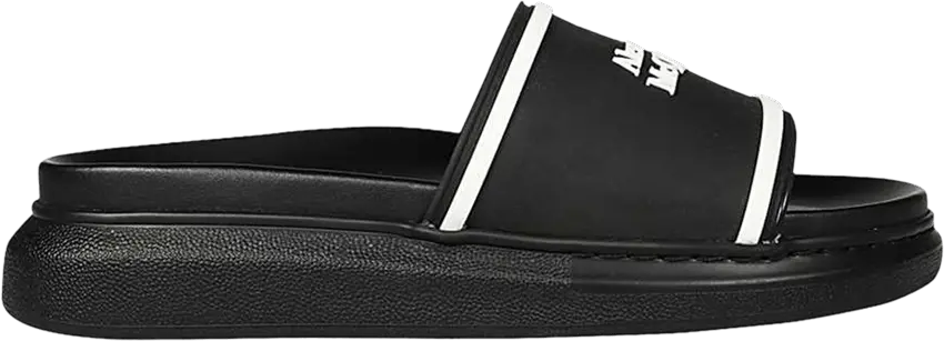 Alexander Mcqueen Rubber Hybrid Sandal &#039;Black White&#039;