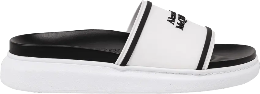  Alexander Mcqueen Rubber Hybrid Sandal &#039;White Black&#039;