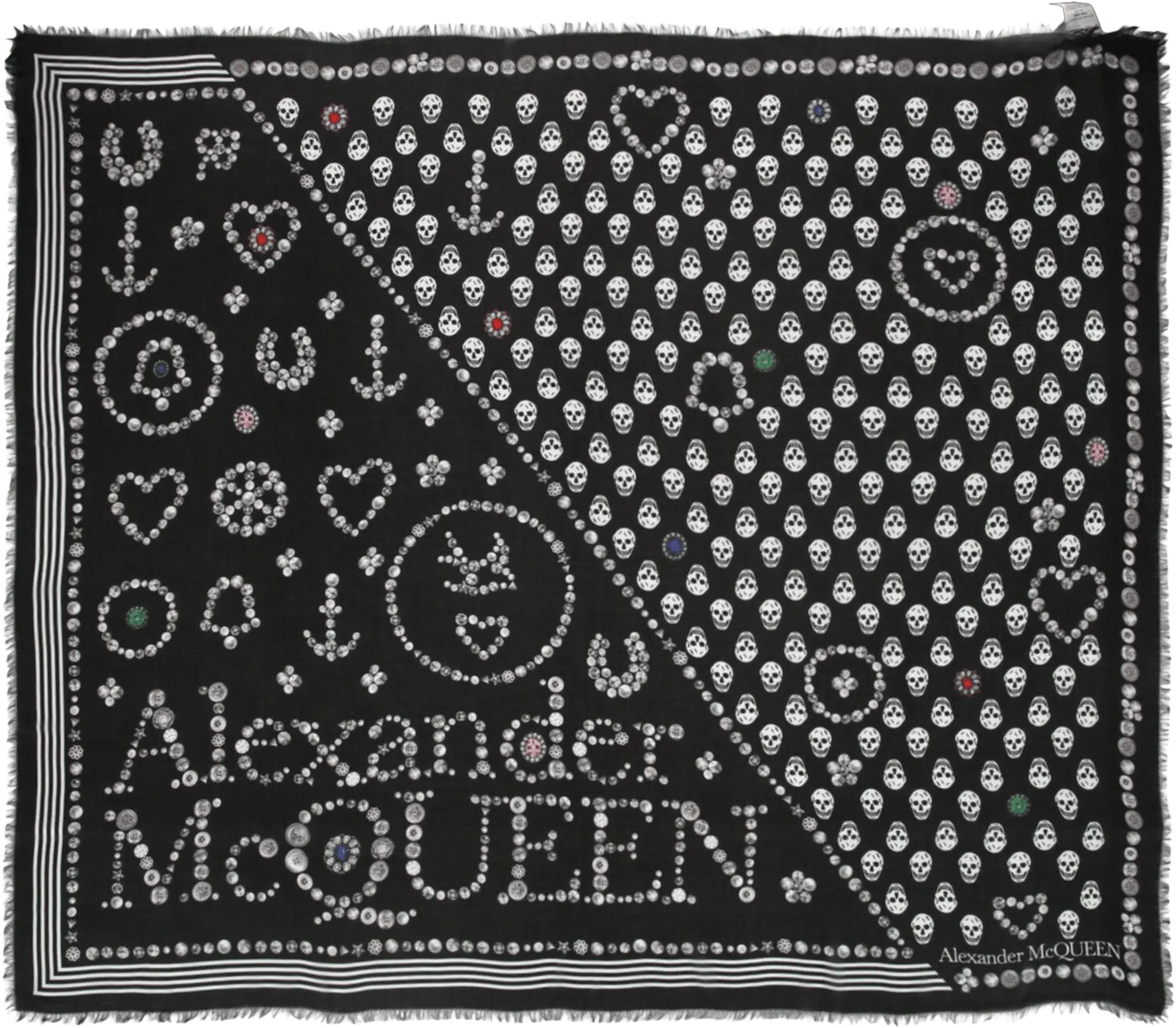  Alexander Mcqueen Alexander McQueen Skull Logo Scarf &#039;Multicolor&#039;