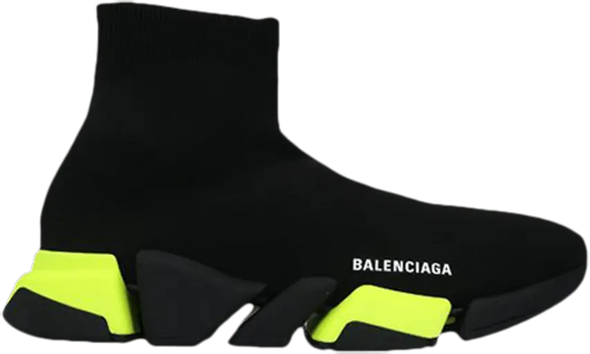  Balenciaga Speed 2.0 Sneaker &#039;Black Fluo Yellow&#039;