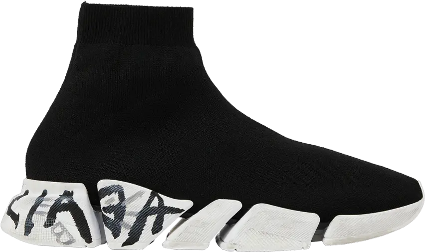  Balenciaga Speed 2.0 Sneaker &#039;Worn-Out Graffiti - Black&#039;